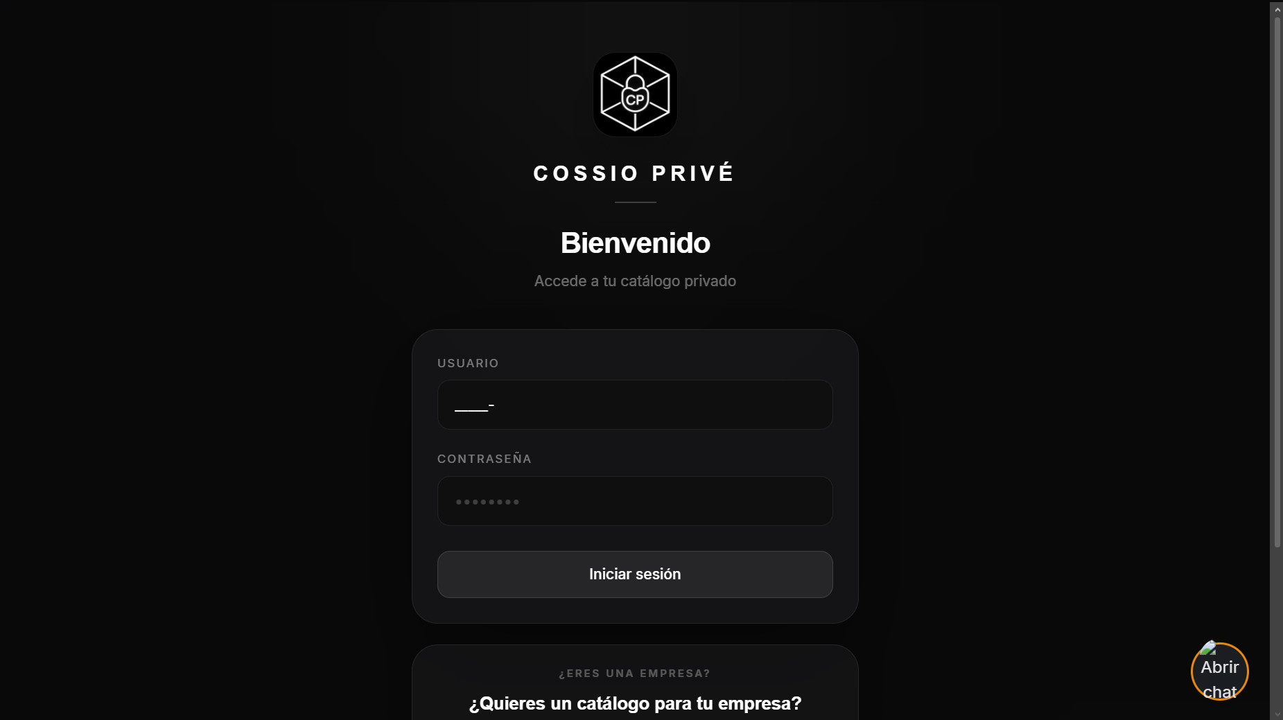 Cossio Privé Interface